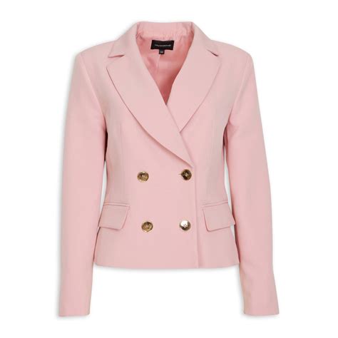 Pink Cropped Double Breasted Blazer 3065683 Truworths