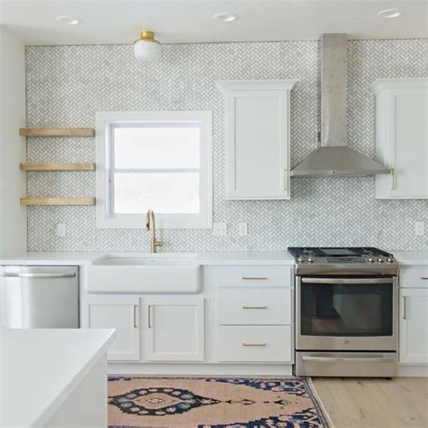 Love This Light And Bright Kitchen With Brass Details Including Our