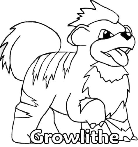 Download or print this amazing coloring page: Pokemon Pokemon and Growlithe coloring pages