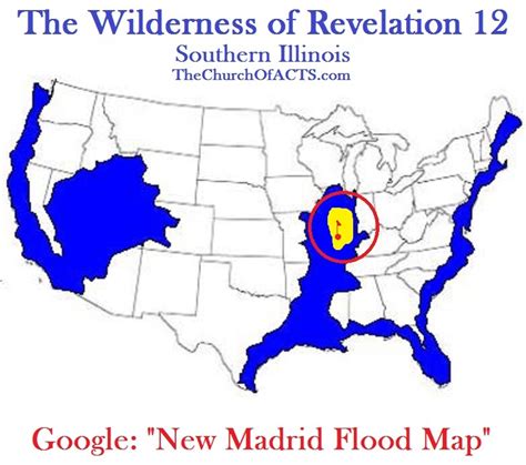 New Madrid Flood Map The Wilderness Of Revelation 12