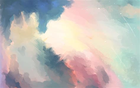 Hd Wallpaper Pink And Blue Abstract Painting Digital Art