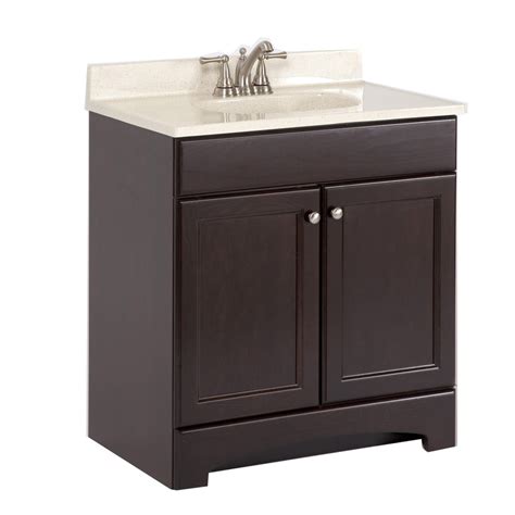 Eviva happy 30 inch x 18 inch white transitional bathroom vanity with white carrara marble countertop and undermount porcelain sink. Shop Style Selections 30.6-in x 18.7-in Cocoa Integral ...