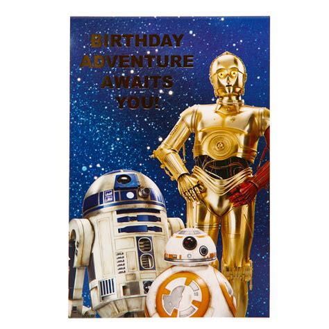 Star Wars Themed Birthday Wishes Birthday Star Wars Card Wishes The