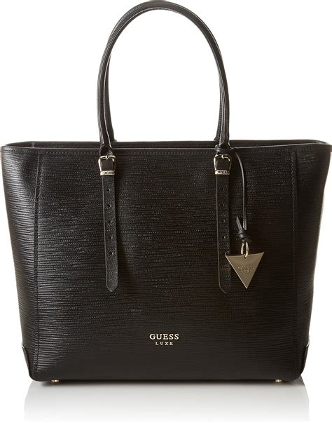 Guess Womens Lady Luxe Carryall Tote Bag Black Black Uk