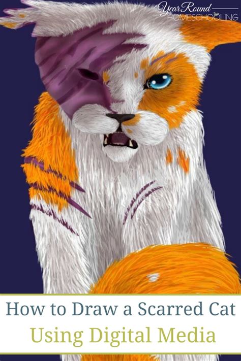 She starts with a pencil and sketches out cute cats, loving cats, stretching cats, and smiling cats! How to Draw a Scarred Cat Using Digital Media - Year Round ...