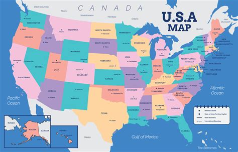 Detalhado Mapa Do EUA Vetor No Vecteezy