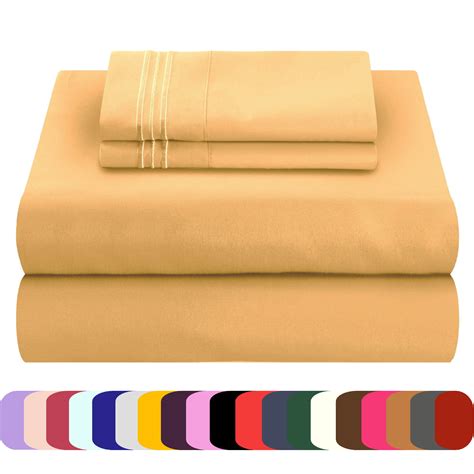 Mezzati Soft And Comfortable Waterbed Sheets Set 1800 Prestige Brushed