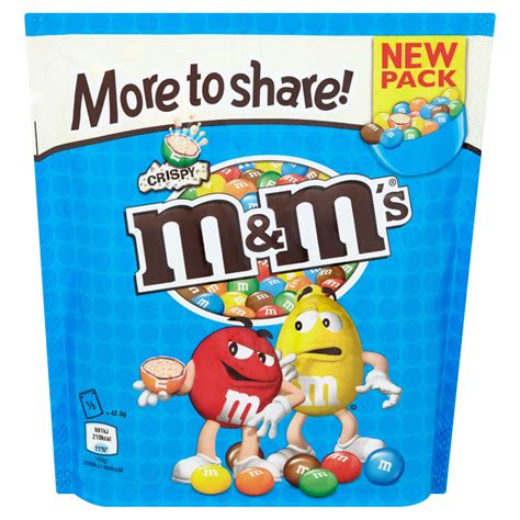 Mandms Crispy Chocolate More To Share Pouch 213g Sharing Bags And Tubs