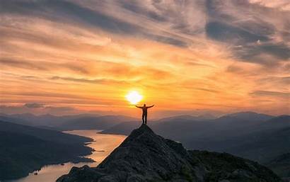 Mountain Sunset Wallpapers Scotland During Travel Trossachs