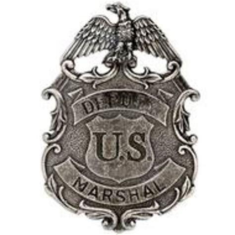 Deputy Us Marshal Silver Badge Shield Quality Metal Etsy