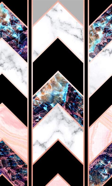 Shiny Rose Gold Geometric Marble Ook
