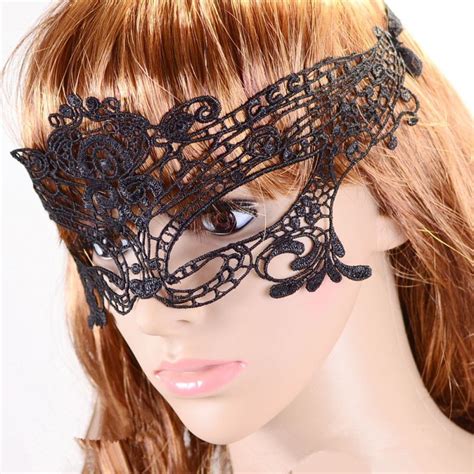 Women Black Lace Mask Party Mysterious Retro Lady Eye Mask