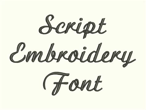 Script Embroidery Font Machine Embroidery Monogram Font