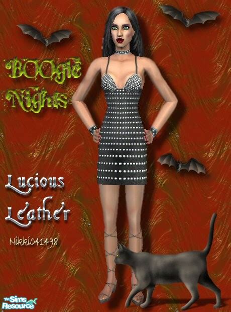 The Sims Resource Luscious Leather Dress 2