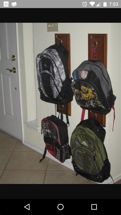 Purses, handbags, crossovers, backpacks,12 hooks. Backpack hanging ideas | Backpack hanger, Backpack wall ...