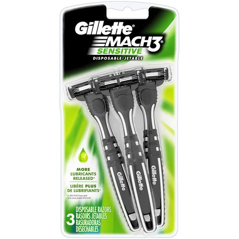 Gillette Mach3 Disposable Razors Sensitive 3 Razors