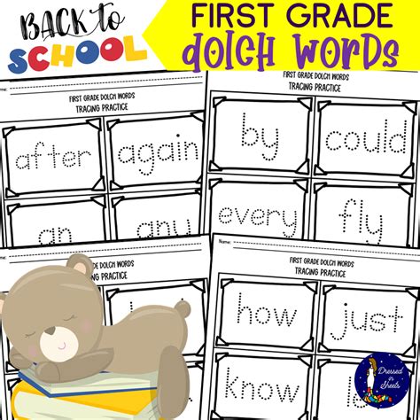 First Grade Dolch Words Tracing Practice Made By Teachers