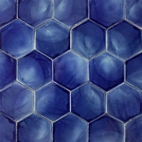 Cobalt Blue Talavera Hexagonal Ceramic Tile Ceramic Tiles