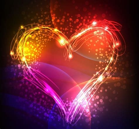 Abstract Colorful Heart Valentine Background Free Vector