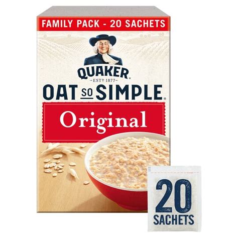 Quaker Oat So Simple Original Porridge Sachet 20x27g Tesco Groceries