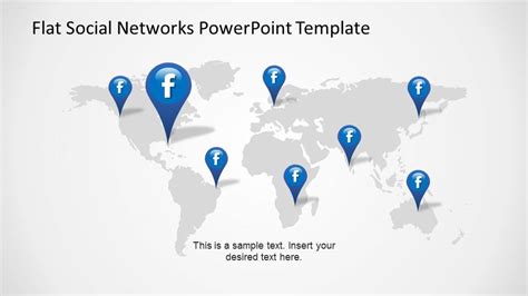 Flat Social Networks Powerpoint Template Slidemodel