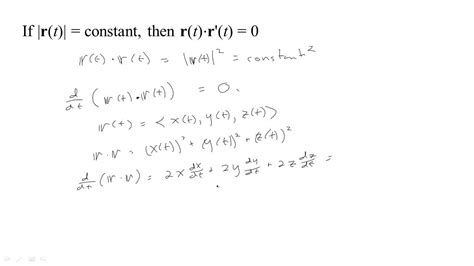 Vector Functions Part 3 Vector Functions Of Constant Length Are