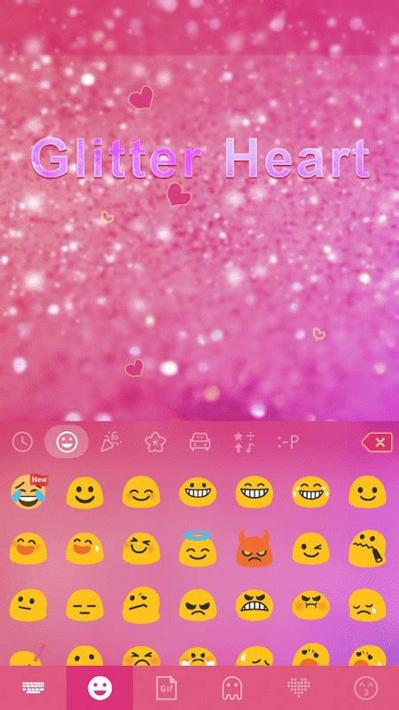 Glitter Heart Emoji Keyboard Free Android Keyboard Download Appraw