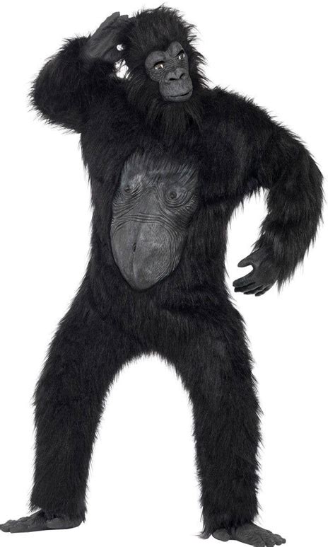 Adults Deluxe Black Gorilla Costume Gorilla Halloween Costume