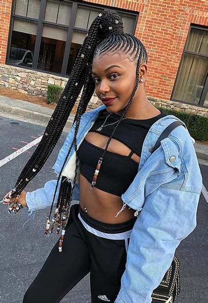 32 African Long Tribal Braids Ponytail Updos To Try In ... Home braided hairstyles tribal braids for super trendy appearance.