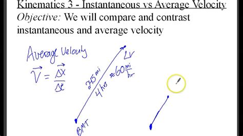 Russo Physics: Kinematics 3 - Average vs Instantaneous Velocity - YouTube
