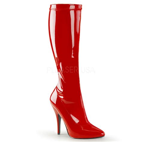 Classic Stretch Knee Boot With 5 Inch Spike Heel 6 Colors Seduce 2000