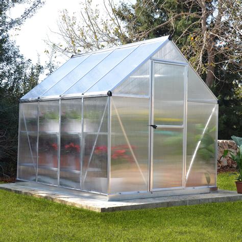 A diy greenhouses can extend your growing season, allow you to propagate plants from your yard, and let you grow tender or delicate plants you might not otherwise be able to grow. Palram Mythos 6x8 Polycarbonate greenhouse | Departments ...