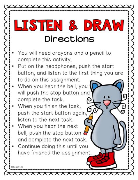 Listen And Draw Worksheet