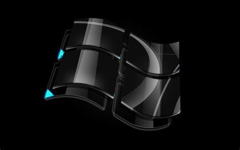 Black 3d Windows Full Hd Wallpaper And Background Image 1920x1200