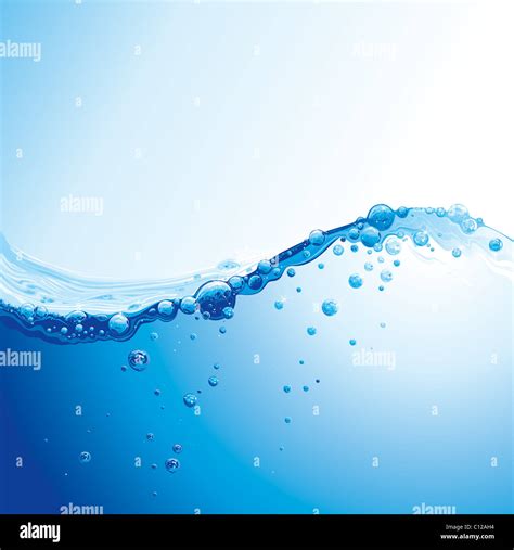 Abstract Water Wave Background With Bubbles Stock Photo Alamy
