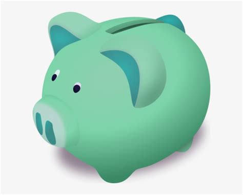 Blue Piggy Bank Clipart Piggy Bank Clip Art 600x582 Png Download
