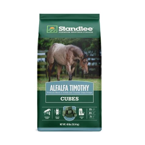 Standlee Premium Western Forage Alfalfa Timothy Grass Hay Cubes Horse