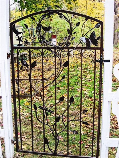 Iron Garden Gate Decorative Functional Gate Three Feet Wide Etsy