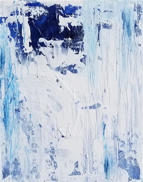 Kr Moehr Abstractly Original Signed Contemporary Blue And White
