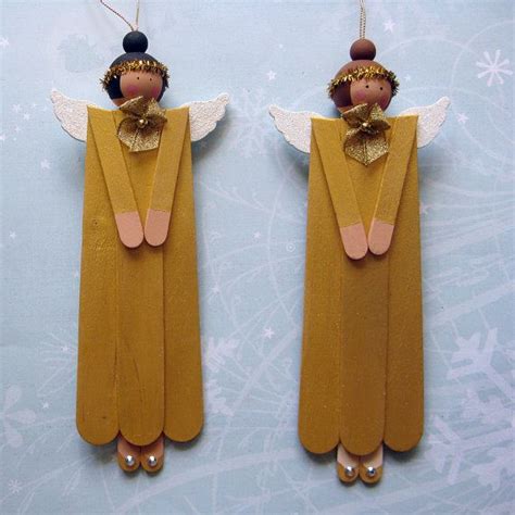 Popsicle Stick Angels Handmade Christmas Christmas Crafts For Ts