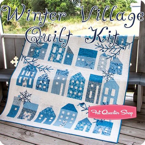 Winter Village Quilt Kit Featuring Blue Sky By Laundry Basket Quilts