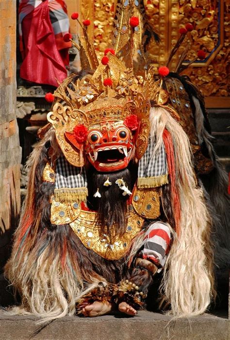 The Mighty Barong Lion Danced By Two Men Barong Is A Protector And