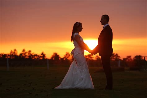 Free picture: groom, sunset, dress, romance, bride, wedding, dawn, love, dusk, silhouette