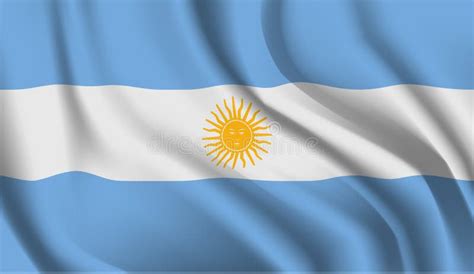 Bandera Ondeando De La Argentina Ondeando La Bandera Argentina Stock De Ilustración