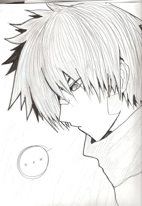 Anime Boy Drawing Paper