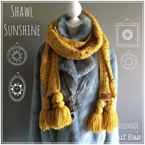 Shawl Sunshine Handmade By Juf Sas Haken Gratis Patroon Nederlands Sjaal Shawl