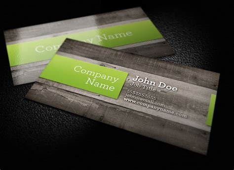 Wood Background Business Card Template 1 Design Panoply