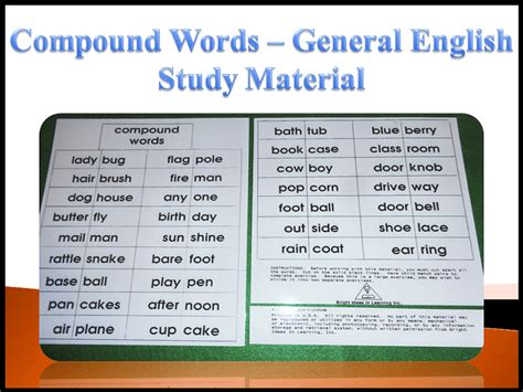 Compound Words General English Study Material