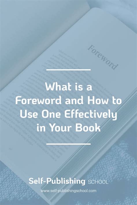 Foreword What Is A Foreword And How Do I Write One