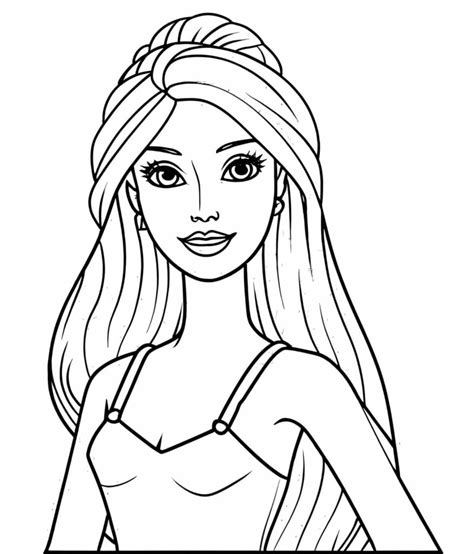 Beautiful Barbie Image Coloring Page Download Print Or Color Online For Free